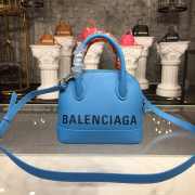 BALENCIAGA VILLE TOP HANDLE XXS BLUE BAG  - 6