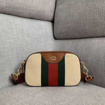 Gucci Vintage canvas shoulder bag