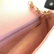 Chanel 20cm Classic Flap Bag Pink Caviar Leather sliver&gold hardware - 6