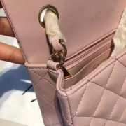 Chanel 20cm Classic Flap Bag Pink Lambskin Leather gold hardware - 6