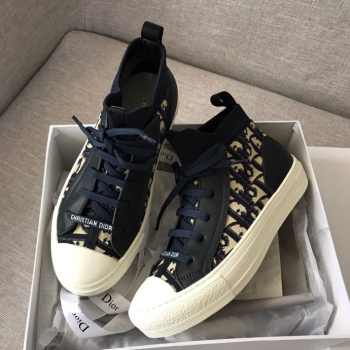 DIOR TECHNICAL KNIT OBLIQUE MID-TOP SNEAKER