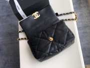 Chanel 19 Flap Bag Turquoise In Black 26x9x16cm - 5