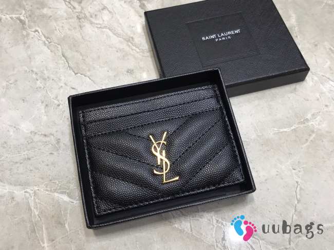 YSL Card Holder Black Silver & Gold & all Black - 1