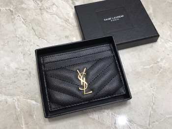 YSL Card Holder Black Silver & Gold & all Black