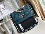 Chanel 19 flap bag Turquoise 26x9x16cm - 4