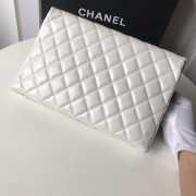 Chanel Palm print calfskin clutch White 002 - 2