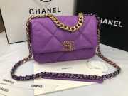 Chanel 19 Flap Bag Purple 26cm - 1