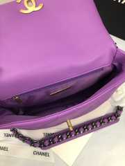 Chanel 19 Flap Bag Purple 26cm - 3