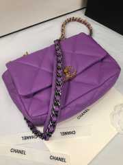 Chanel 19 Flap Bag Purple 26cm - 2