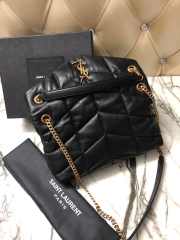 YSL LOULOU PUFFER SMALL BAG LAMBSKIN BLACK - 5