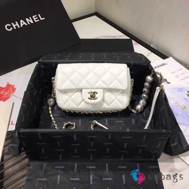 Chanel CF Mini Pear Bag white 18cm - 1