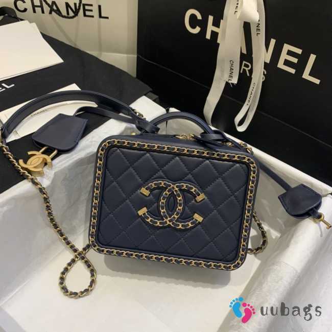 Chanel Vanity Case Navy Small black 18cm - 1