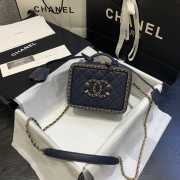 Chanel Vanity Case Navy Small black 18cm - 5