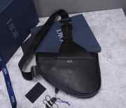 SADDLE BAG Black Grained Calfskin - 6