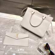 YSL Large Tote in White - 3