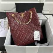 Chanel shopping bag Burgundy - 3