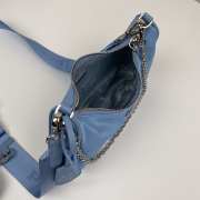 Prada Re-Edition 2005 nylon shoulder bag blue 18x22x6.5cm - 5