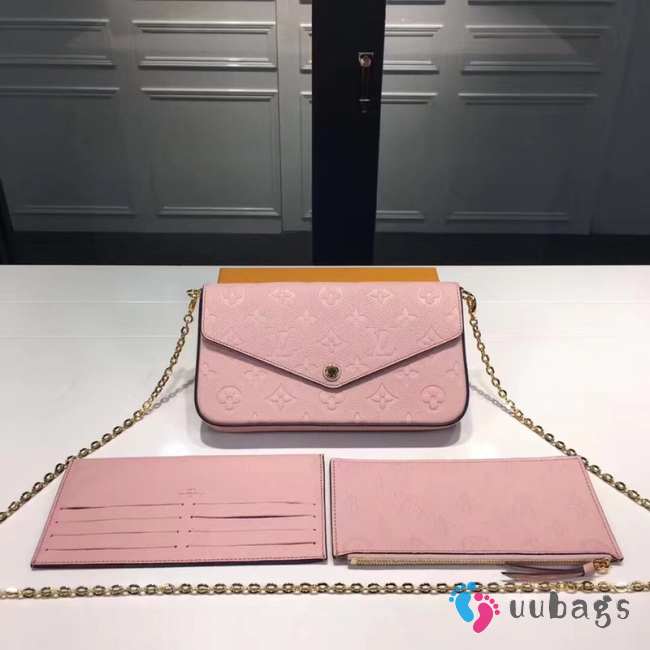 LV Pochette Felicie in pink - 1