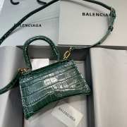 BALENCIAGA HOURGLASS XS TOP HANDLE BAG Green - 6