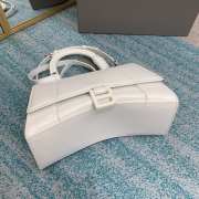 BALENCIAGA HOURGLASS XS/S TOP HANDLE BAG White - 2