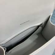 BALENCIAGA HOURGLASS XS/S TOP HANDLE BAG White - 3