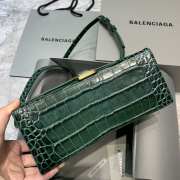 BALENCIAGA HOURGLASS SMALL TOP HANDLE BAG GREEN - 2