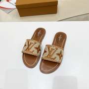 LV slippers Raffia Brown - 1