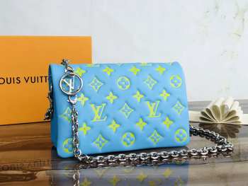 LV Pochette Coussin Bag Blue 20cm