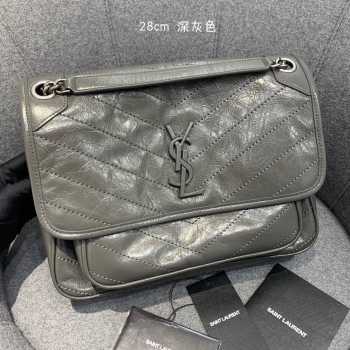 YSL NIKI Bag Dark Grey 28cm 