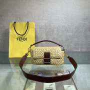 Fendi Baguette Woven straw bag 26x14x4cm - 1