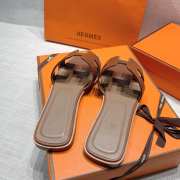 Hermes Slippers Brown - 3