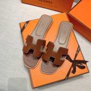 Hermes Slippers Brown - 5