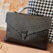 Bottega Veneta document case black handle bag - 6