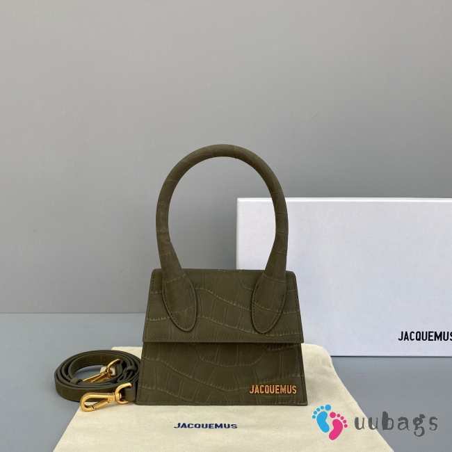 Jacquemus tote bag green leather 18cm - 1