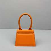 Jacquemus mini tote bag orange leather 12cm - 4