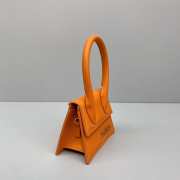 Jacquemus mini tote bag orange leather 12cm - 5