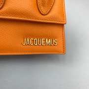 Jacquemus mini tote bag orange leather 12cm - 6