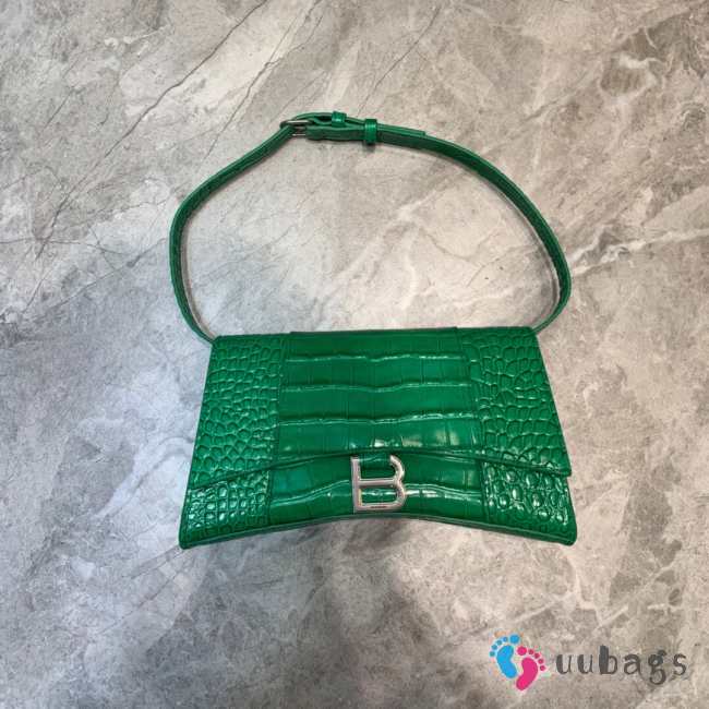 Balenciaga hourglass shoulder bag in green - 1