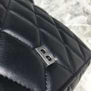 Balenciaga shoulder tote bag in black - silver hardware 25cm - 6