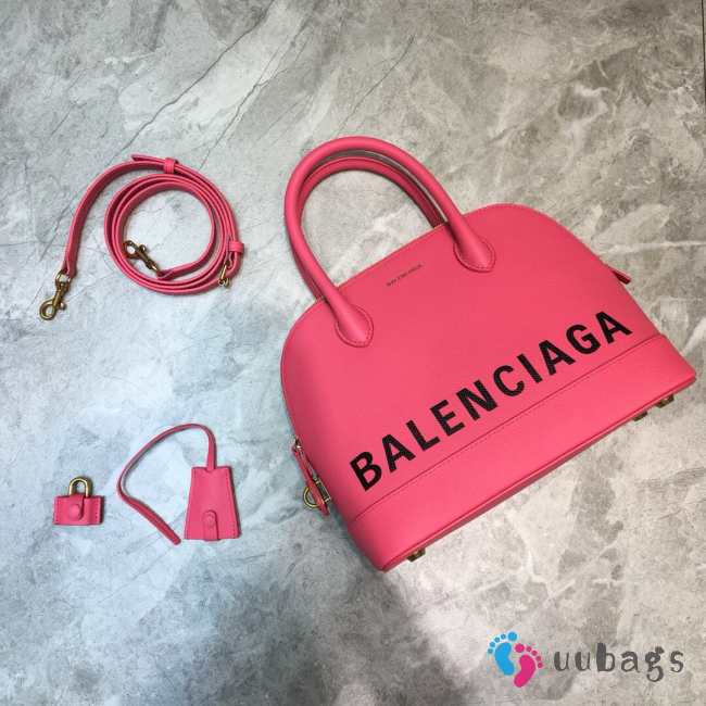 Balenciaga Ville Top Handle Bag Pink/ Black - 1