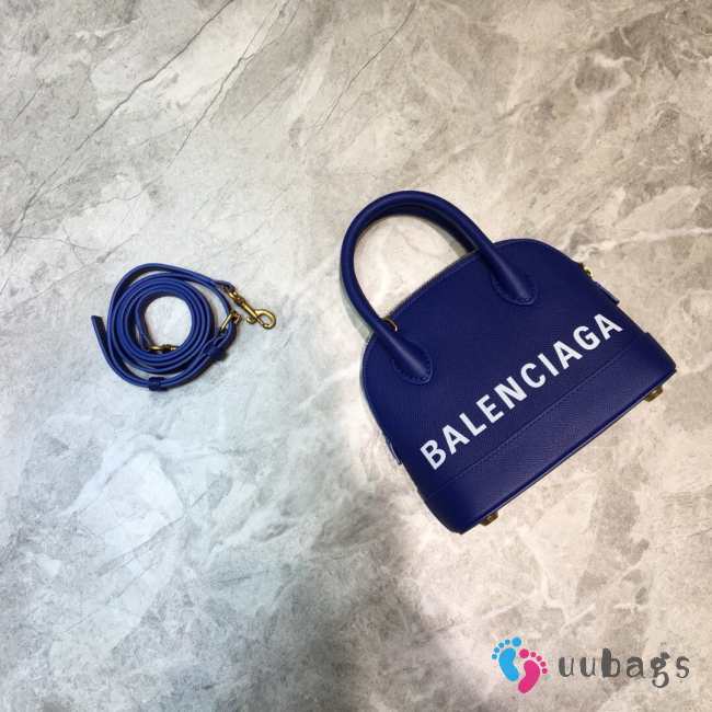 Balenciaga Ville Top Handle Mini Bag Blue/ White - 1