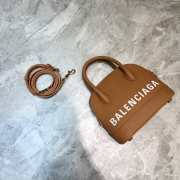 Balenciaga Ville Top Handle Mini Bag Brown/ Yellow - 6