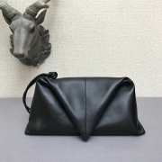 Bottega Veneta fold-over envelope clutch black - 1