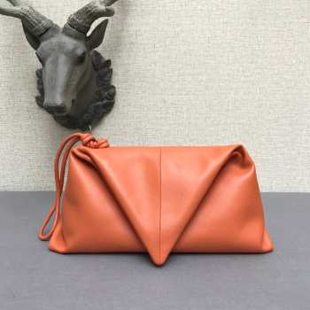 Bottega Veneta fold-over envelope clutch orange