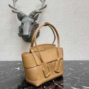 Bottega Veneta Mini intreccio leather top handle bag almond - 2