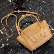 Bottega Veneta Mini intreccio leather top handle bag almond - 3