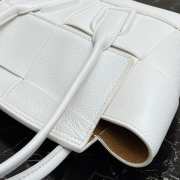 Bottega Veneta Mini intreccio leather top handle bag white - 2