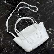 Bottega Veneta Mini intreccio leather top handle bag white - 5