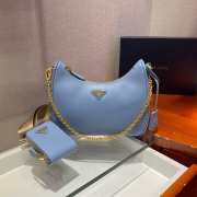 Prada Re-Edition 2005 Saffiano blue leather bag 1BH204 - 3