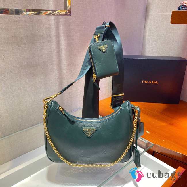 Prada Re-Edition 2005 Saffiano green leather bag 1BH204 - 1